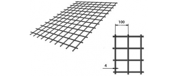 Сетка сварная (дорожная) 100х100х4мм 1,5х2м купить с доставкой в Красногорске