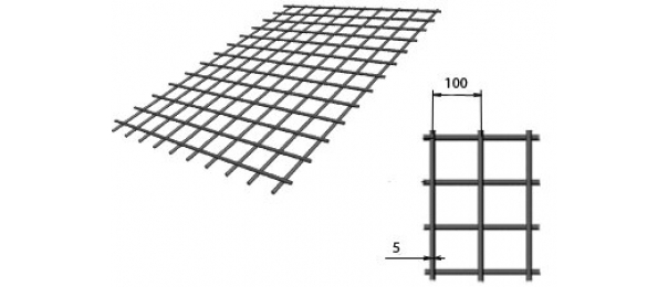 Сетка сварная (дорожная) 100х100х5мм 1,5х2м купить с доставкой в Красногорске