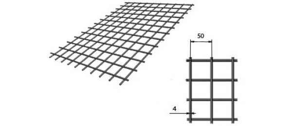 Сетка сварная (дорожная) 50х50х4мм 1х2м купить с доставкой в Красногорске